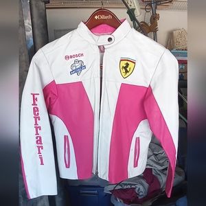 SOLD>>Ferrari 2 Tone Leather Jacket<<SOLD